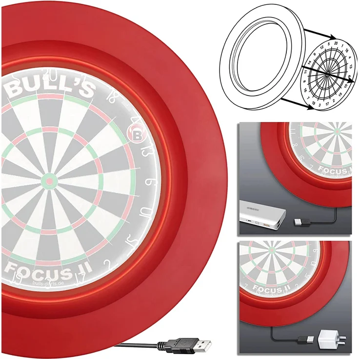 BULL'S Pro Dart Board Surround 1tlg. schwarz für Dartscheibe Dartboard – Bild 3