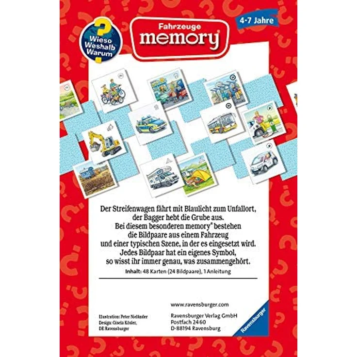 Ravensburger - Wieso? Weshalb? Warum? Fahrzeuge memory – Bild 4