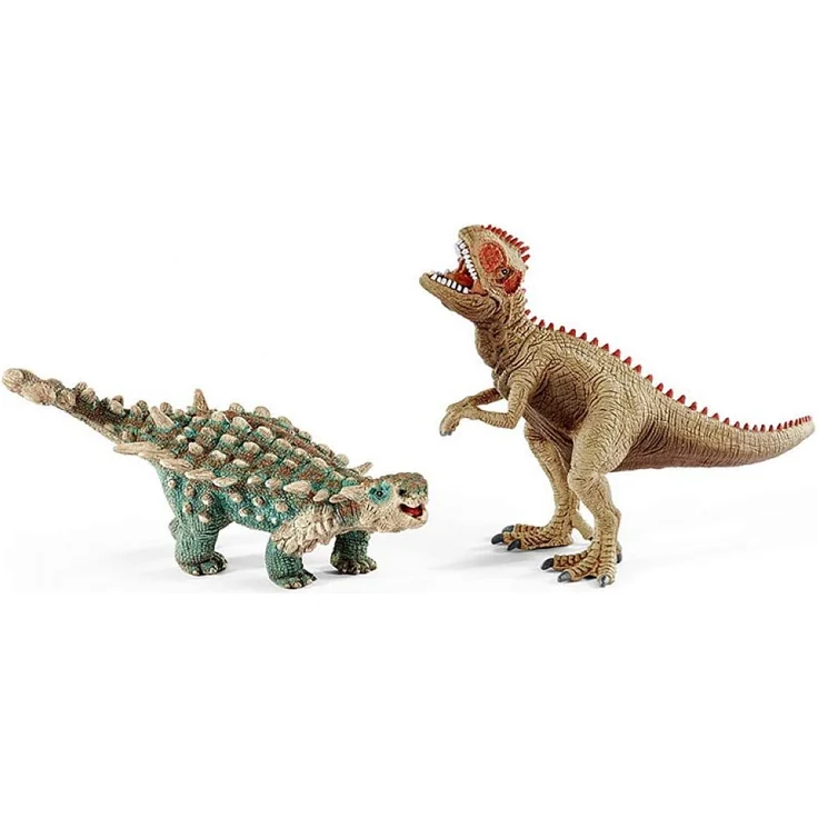 Schleich Dinosaurs 41426 Saichania und Giganotosaurus, klein Spielfigur – Bild 1