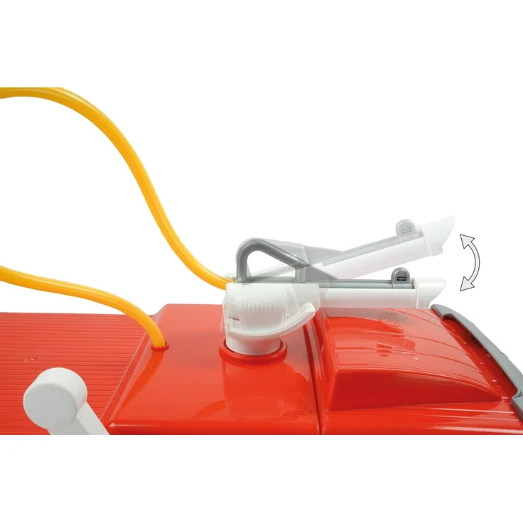 Lena 02058 Starke Riesen Feuerwehr Mercedes Benz Actros, Giga Trucks Feuerwehrauto ca. 65 cm, Löschfahrzeug mit 3 Achsen, 1,5 Liter Tank und Wasserkanone bis 8 Meter, für Kinder ab 3 Jahre, Rot – Bild 7