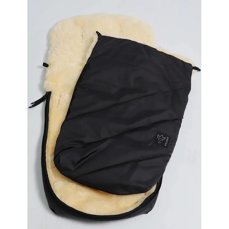 Kaiser Fußsack "Paat", echtes Lammfell Medizin (keine Lammwolle), schwarz – Bild 4