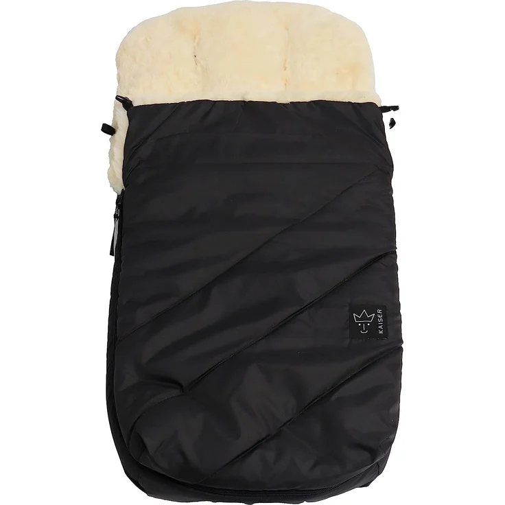 Kaiser Fußsack "Paat", echtes Lammfell Medizin (keine Lammwolle), schwarz – Bild 3