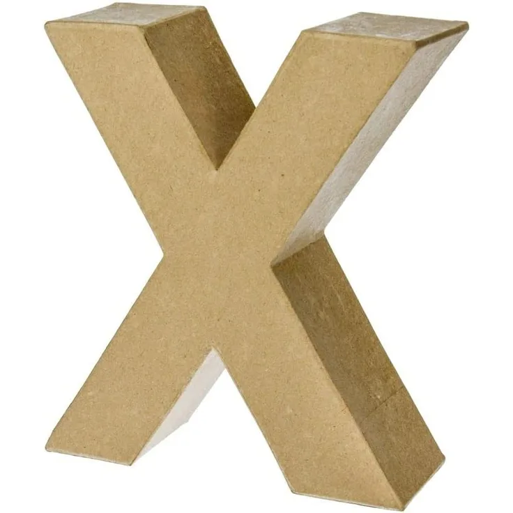 PappArt Buchstabe - X - Höhe ca. 17,5 cm Tiefe ca. 5,5 cm