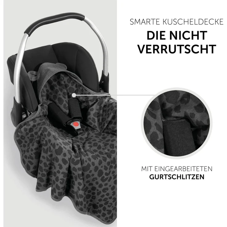 Hauck Baby Einschlagdecke Snuggle N Dream / Baumwolle / Universal für Babyschale, Autositz, Kinderwagen, Buggy, Babybett, Wippen / für 3 -und 5- Punkt-Gurtsysteme / 40 ° Maschinenwäsche / Leo – Bild 2
