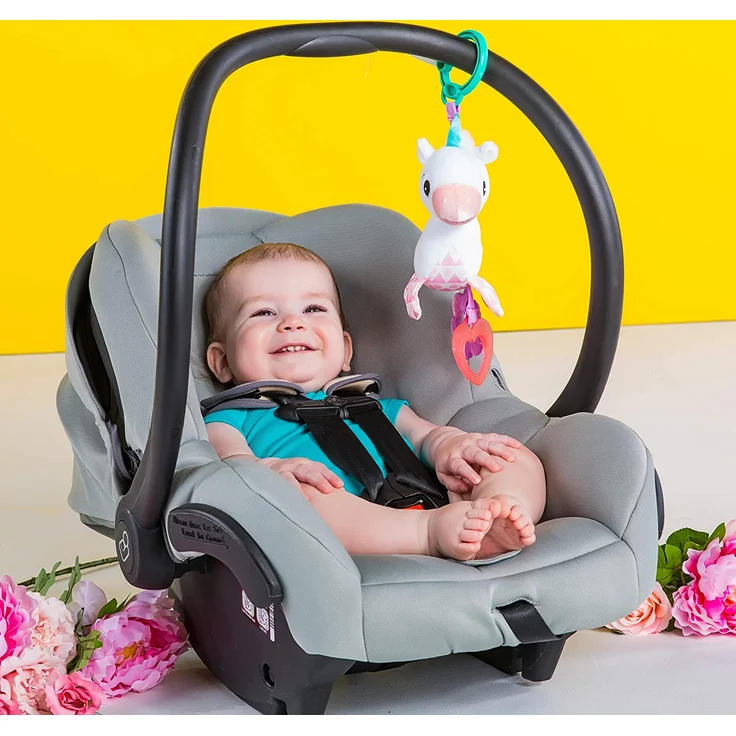 Bright Starts Spielzeug zum Anbringen an den Kinderwagen, Einhorn, mit 2 Beißringen, rasselt, regt den Tastsinn an - Preisvergleich – Bild 6