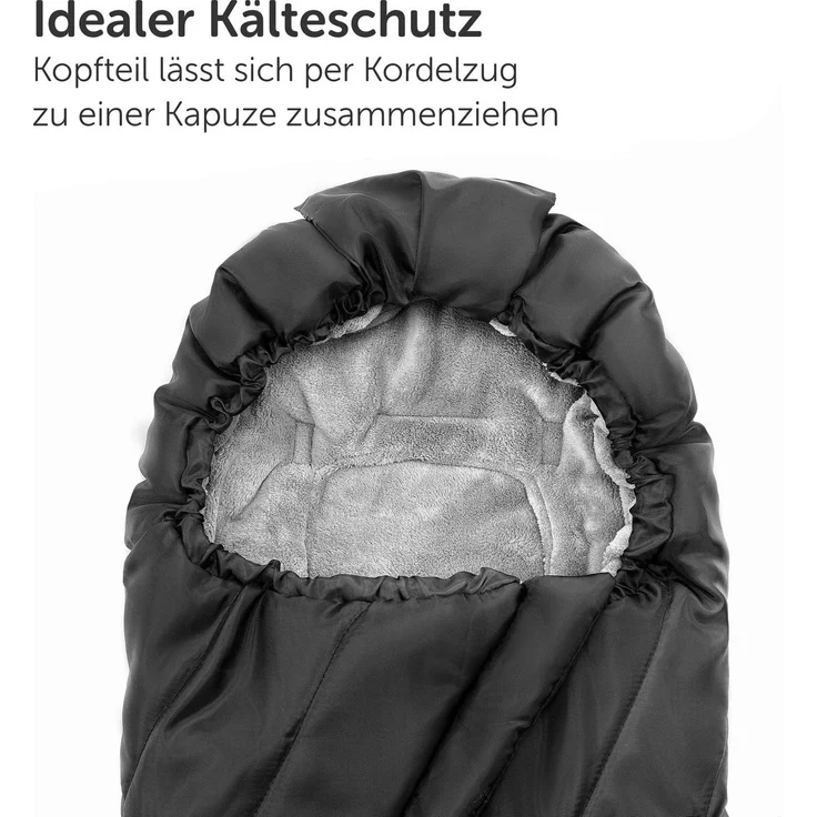 Zamboo Fußsack für Babyschale - Baby Winter-Fußsack/Babyfußsack aus warmem Thermofleece mit Kapuze und Tasche - Tasche (Basic) – Bild 5
