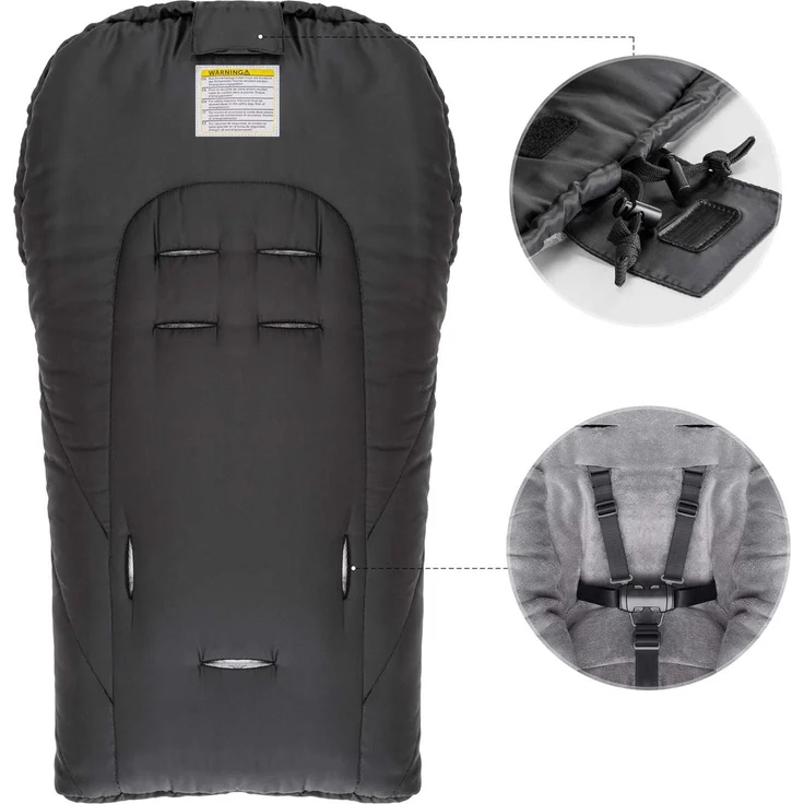 Zamboo Fußsack für Babyschale - Baby Winter-Fußsack/Babyfußsack aus warmem Thermofleece mit Kapuze und Tasche - Tasche (Basic) – Bild 7