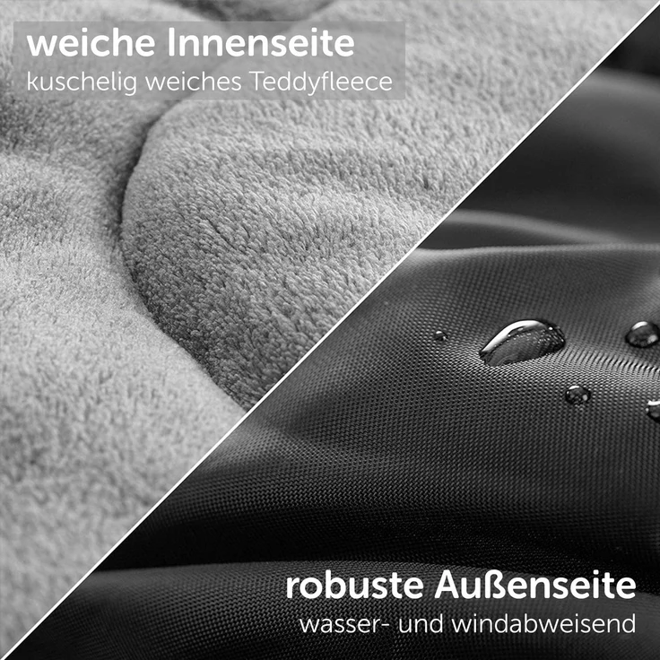 Zamboo Fußsack für Babyschale - Baby Winter-Fußsack/Babyfußsack aus warmem Thermofleece mit Kapuze und Tasche - Tasche (Basic) – Bild 4