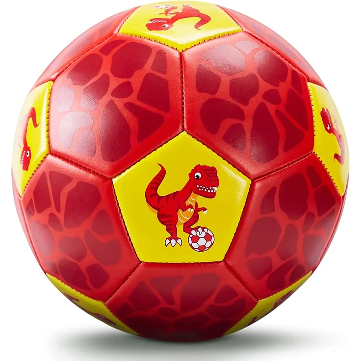 Fußball Spielzeug Mit Ballpumpe und Netz, Kinder Fußball Ball für das Training Drinnen Draußen, Fußball Größe 3 Dinosaurier Geschenke Spielzeug für 2 3 4 5 6 7 8 Jahre alt Kinder Junge Mädchen
