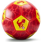 Fußball Spielzeug Mit Ballpumpe und Netz, Kinder Fußball Ball für das Training Drinnen Draußen, Fußball Größe 3 Dinosaurier Geschenke Spielzeug für 2 3 4 5 6 7 8 Jahre alt Kinder Junge Mädchen