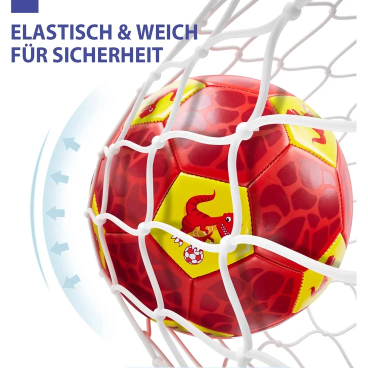 Fußball Spielzeug Mit Ballpumpe und Netz, Kinder Fußball Ball für das Training Drinnen Draußen, Fußball Größe 3 Dinosaurier Geschenke Spielzeug für 2 3 4 5 6 7 8 Jahre alt Kinder Junge Mädchen – Bild 4