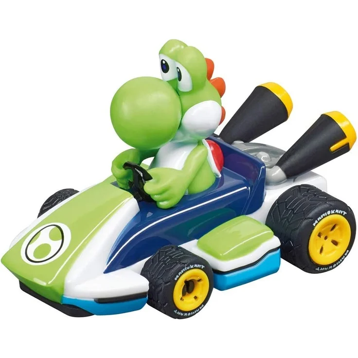 Carrera FIRST 'Mario Kart' Rennstrecken-Set, ab 3 Jahren, 2,4 m Bahnlänge, mit Mario & Yoshi Spielzeugautos, Handregler und Streckenteilen - Preisvergleich – Bild 4