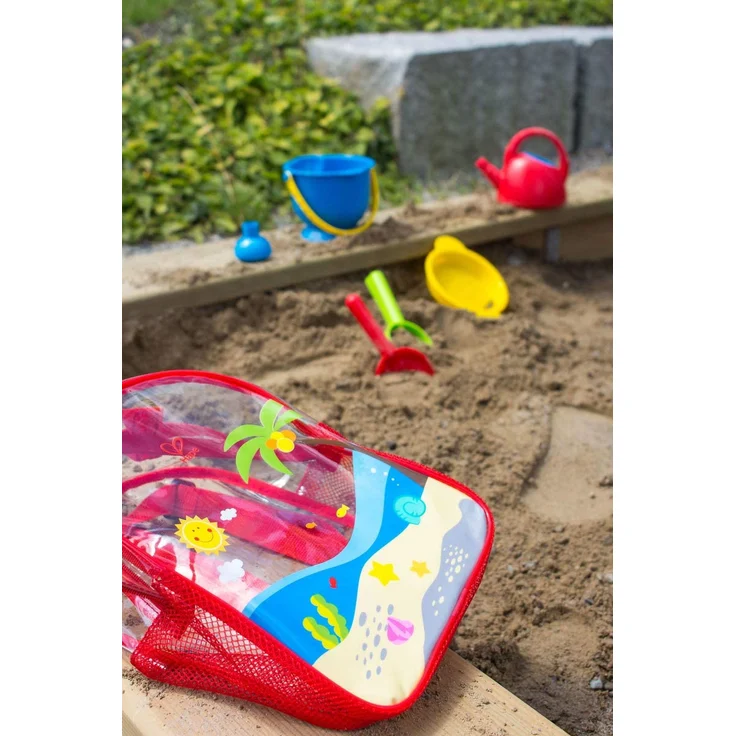 Hape E8178 - Strandrucksack inkl. Grundausstattung, Strandspielzeug/Sandspielzeug, mehrfarbig – Bild 3