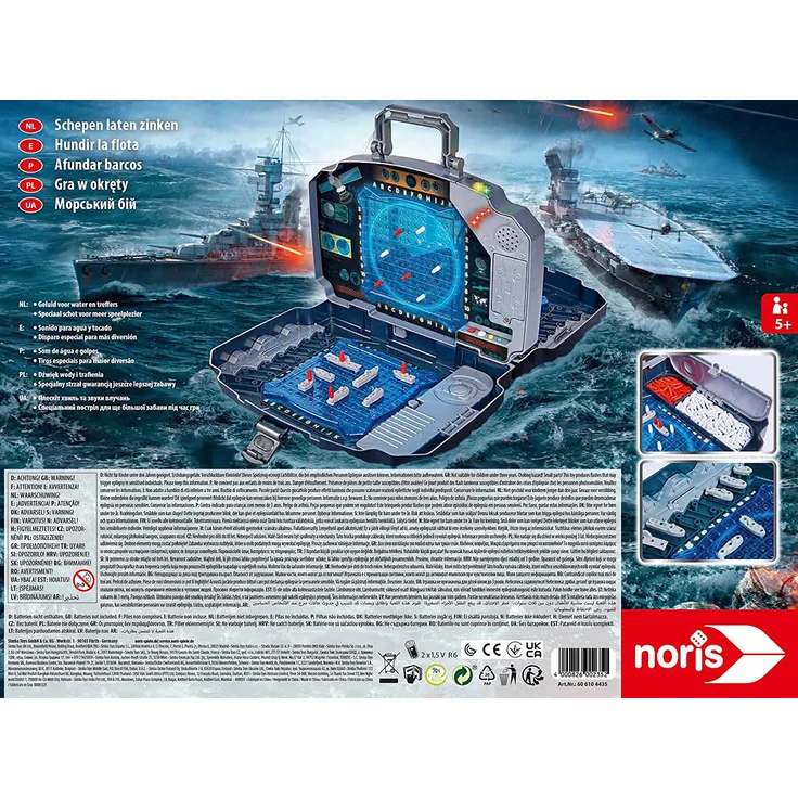 noris 606104435 Schiffe Versenken Light & Sound-Aktionsspiel für Die ganze Familie-Spielzeug ab 5 Jahre – Bild 6
