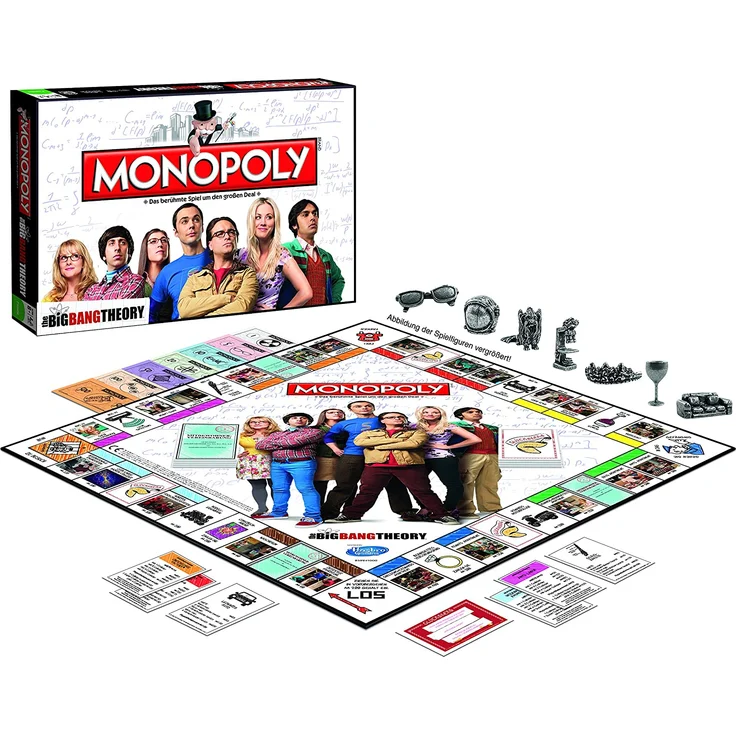 Monopoly The Big Bang Theory Edition mit 7 exklusiven Sammler-Figuren - Der Brettspiel-Klassiker trifft auf die Alltags-Helden aus dem TV (Deutsch) – Bild 2