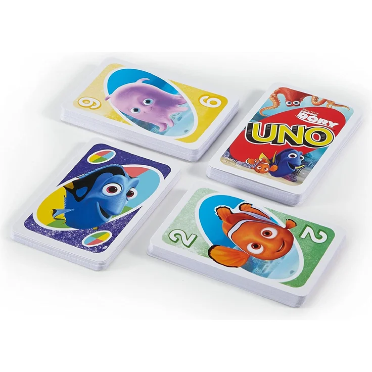 Mattel Games DRB64 UNO Disney Pixar Findet Dorie Kartenspiel für Kinder, geeignet für 2 - 4 Spieler, Spieldauer ca. 15 Minuten, ab 7 Jahren – Bild 7
