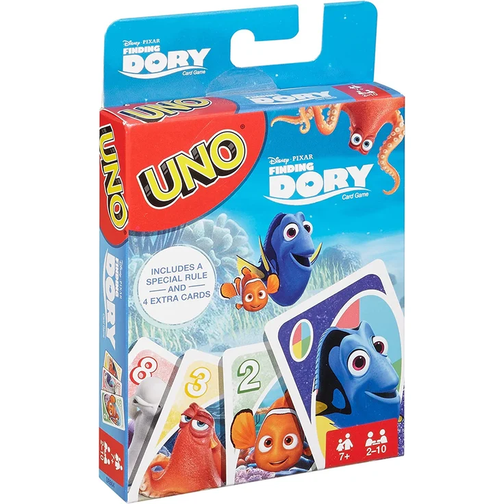 Mattel Games DRB64 UNO Disney Pixar Findet Dorie Kartenspiel für Kinder, geeignet für 2 - 4 Spieler, Spieldauer ca. 15 Minuten, ab 7 Jahren – Bild 10