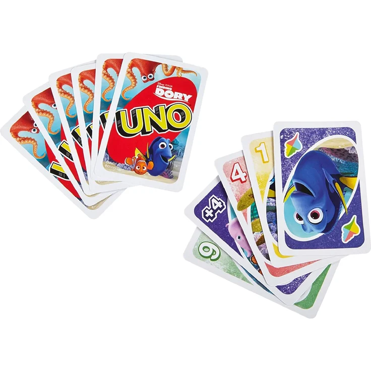 Mattel Games DRB64 UNO Disney Pixar Findet Dorie Kartenspiel für Kinder, geeignet für 2 - 4 Spieler, Spieldauer ca. 15 Minuten, ab 7 Jahren – Bild 5