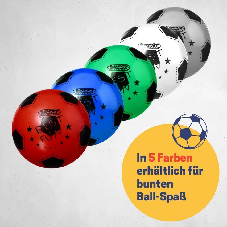 Best Sporting PVC-Ball FUN 22cm Fußball verschiedene Farben weiß – Bild 4