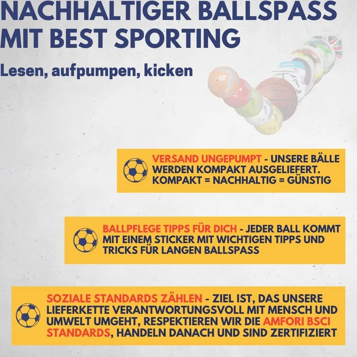 Best Sporting PVC-Ball FUN 22cm Fußball verschiedene Farben weiß – Bild 5