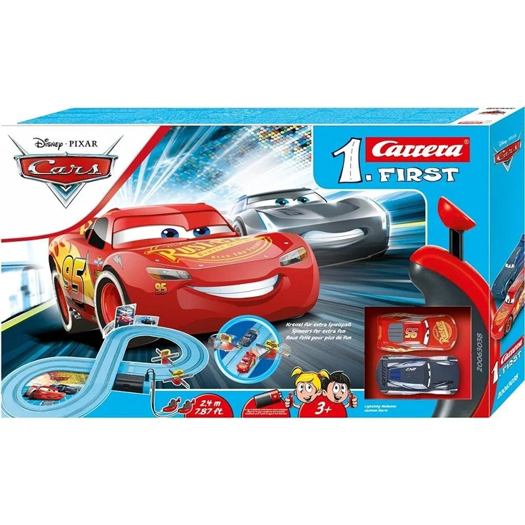 Carrera schienenset Cars - Power Duell 240 cm hellblau – Bild 1