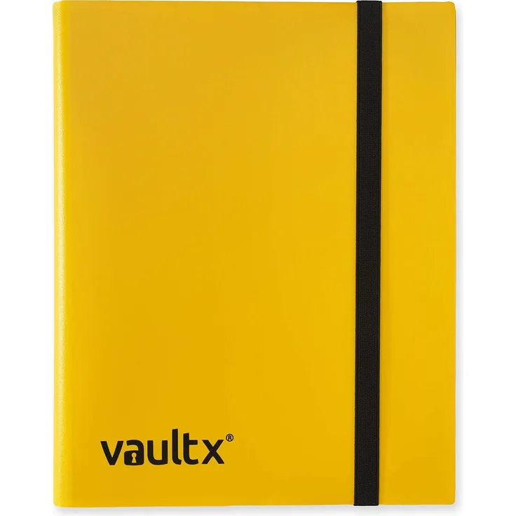 Vault X Sammelkarten-Album - 9 Fächer Sammelkarten Trading Cards Mappe - 360 Fächer mit Seitenöffnung für Spielkarten zum sammeln und tauschen (Gelb)