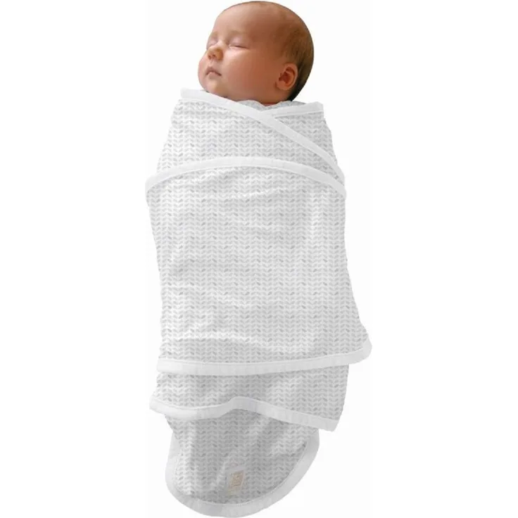 Red Castle Babydecke, Wickeldecke, 100 % Baumwolle, beruhigend, Möglichkeit zum Pucksen, Decke Miracle, 0-3 Monate, Blattmotiv