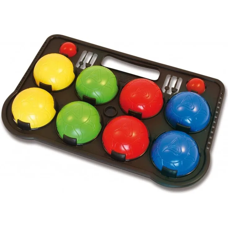 Boccia-Set bestehend aus 8 Kunststoffkugeln, Zielkugel und Zubehör