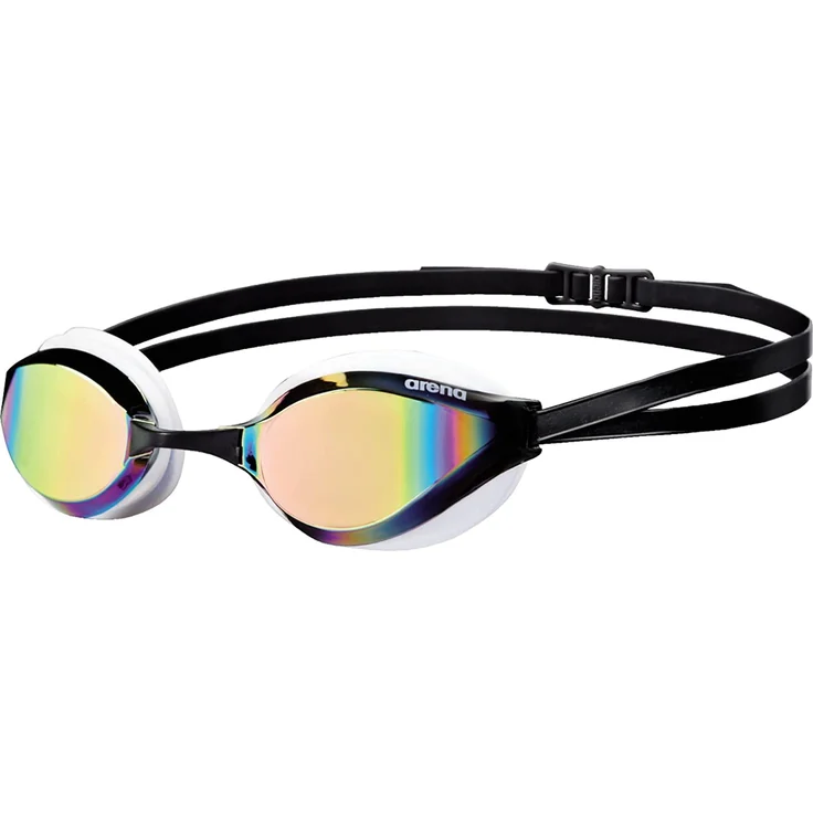 arena Unisex Training Wettkampf Schwimmbrille Python Mirror (Verspiegelt, UV-Schutz, Anti-Fog Beschichtung), Revo-White (54), One Size – Bild 1