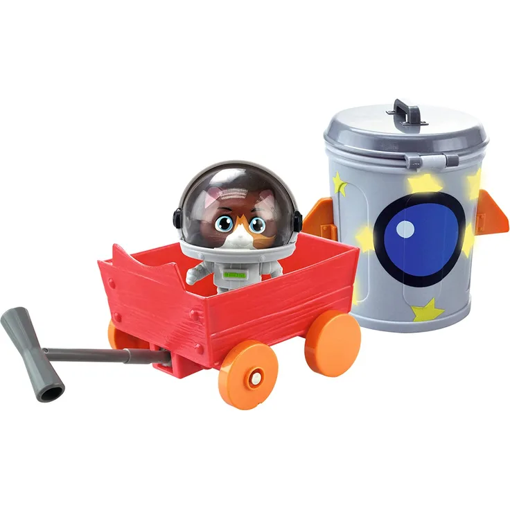 Smoby 180213 Spielfigur Cosmo mit Raumkapsel, Figur aus der 44 Cats Serie, für Kinder ab 3 Jahren, Mehrfarbig