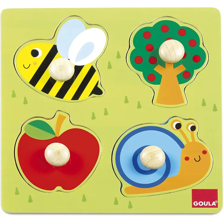 Goula D53010 Holzpuzzle Garten, Ab 1 Jahr
