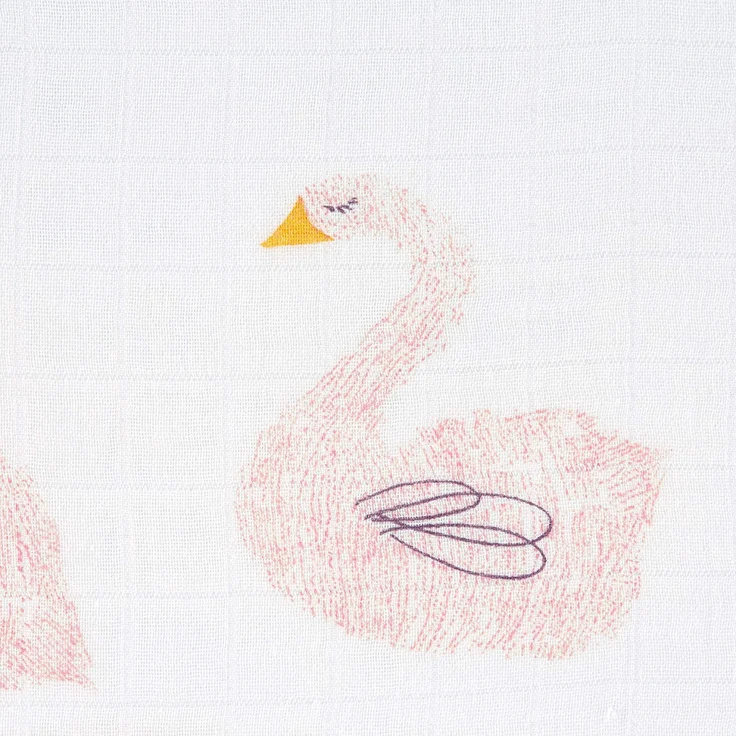 Lässig 3er-Pack Muslin Bamboo Swaddle Blanket L 80x80 cm Little Water Swan – Bild 5