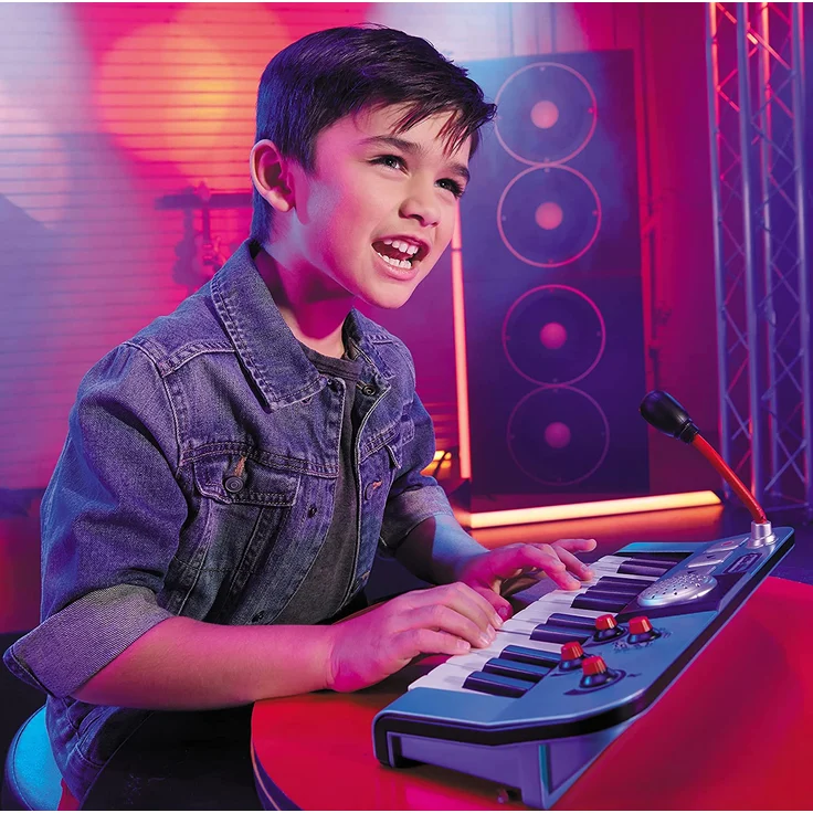 little tikes 654817EUC My Real Jam Spielzeug Keyboard mit Mikrofon und Hülle – Vier Spielmodi, Lautstärkeregelung, Bluetooth-Konnektivität – Fördert fantasievolles und kreatives Spielen – Ab 3 Jahren – Bild 4