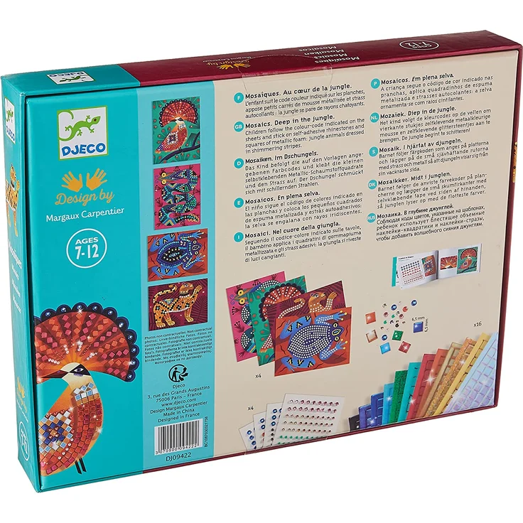Djeco Kinderkunst Mosaik Glitzer: Im Herzen des Dschungels – Bild 2