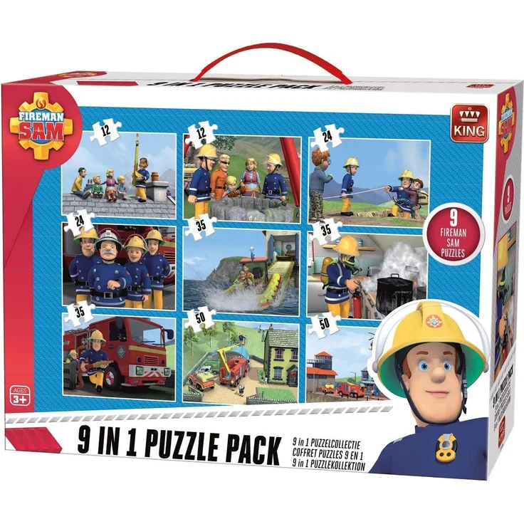 XXL Puzzle Box | Feuerwehrmann Sam | 9 in 1 | Legespiel