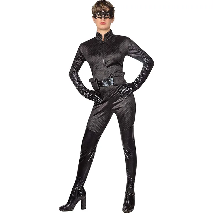DC Comics Catwomandamen-Kostümanzug schwarz 5-teilig Größe S