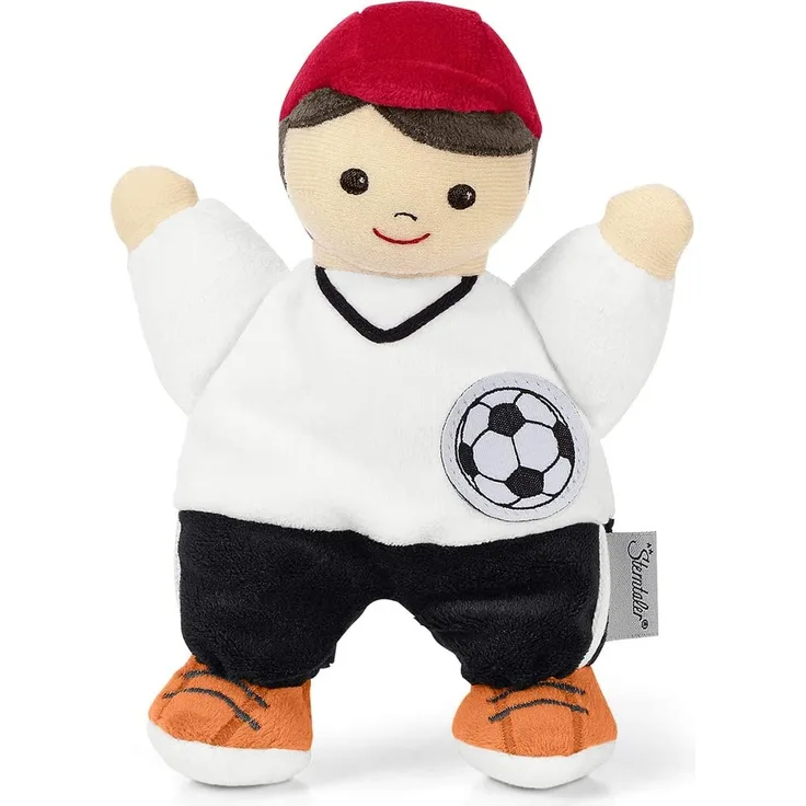 Sterntaler Spielpuppe Fußballer, Integrierte Rassel, Alter: Für Babys ab der Geburt, 18 cm, Bunt