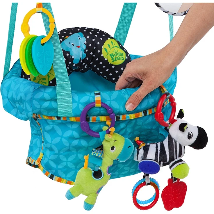 Bright Starts Deluxe Türhopser mit sicherer und stabiler Türrahmenklemme, gepolstertem und maschinenwaschbarem Sitz sowie 4 Spielzeugen, leicht zu transportieren - Preisvergleich – Bild 6