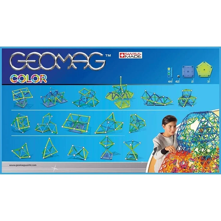 Geomag, Classic Color, 263, Magnetkonstruktionen und Lernspiele, Konstruktionsspielzeug, 91-teilig – Bild 7
