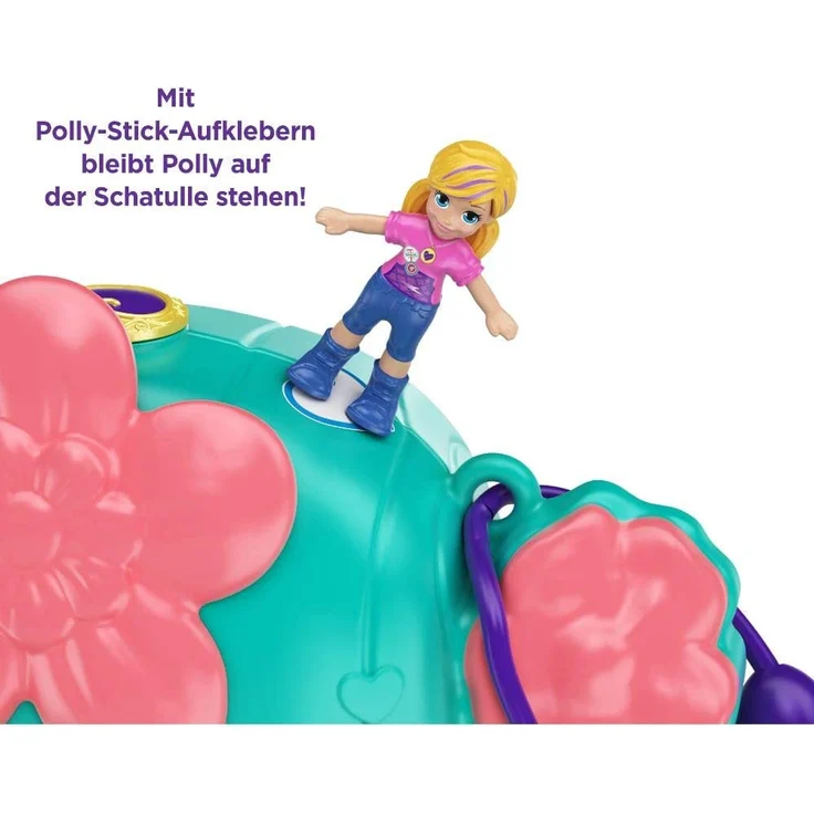 Polly Pocket GKJ46 - Kaktus Reiterhof Schatulle mit 2 kleinen Puppen und Zubehör, Spielzeug ab 4 Jahren – Bild 4