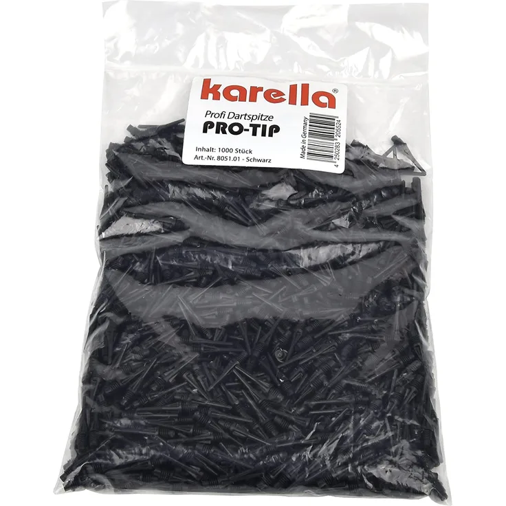 Dart Karella Spitzen PRO-TIP 2 BA Gewinde schwarz 1000 Stück 25 mm lang