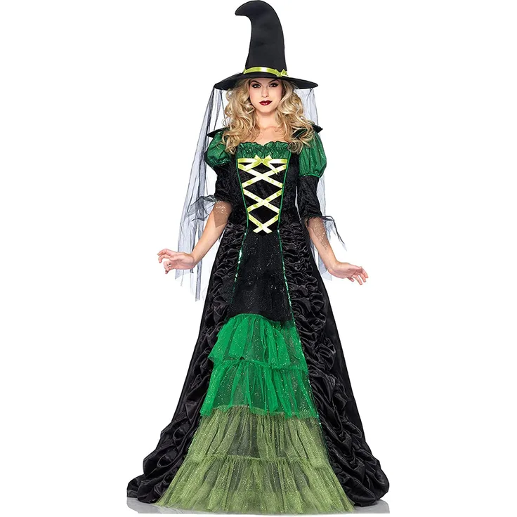 LEG AVENUE 85240 - Storybook Witch Damen kostüm, Größe M/L, schwarz/grün