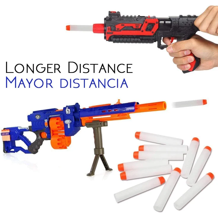 Airlab 200 Pfeile Darts für Nerf Zubehör Leuchten im Dunkeln, Darts Bullets für N-Strike Elite Series, Weiß – Bild 5