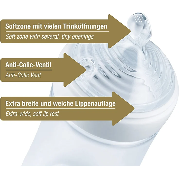 NUK Nature Sense Trinksauger, brustähnlicher Silikon-Sauger, BPA-frei, 2 Stück – Bild 7