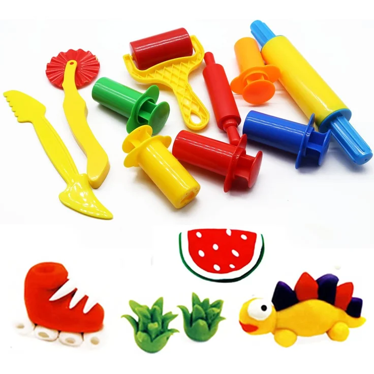 WonderforU Knetwerkzeug Teig Plastilin Werkzeuge, Knete zubehör Ausstechformen Küchenspielzeug, 23 Stück – Bild 6