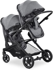 Hauck Geschwisterwagen Atlantic Twin, melange grey