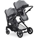 Hauck Geschwisterwagen »Atlantic Twin, melange grey«, mit schwenk- und feststellbaren Vorderrädern, Kinderwagen