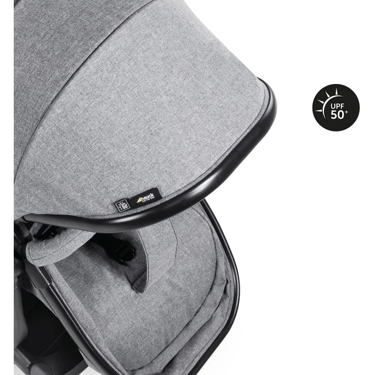 Hauck Geschwisterwagen »Atlantic Twin, melange grey«, mit schwenk- und feststellbaren Vorderrädern, Kinderwagen – Bild 10