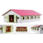 Kids Globe 610188 'Holz Pferdestall mit 9 Boxen', 62x43x22 cm, rosa