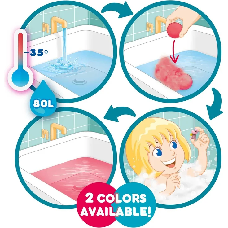 INKEE - Surprise Fun Beach Badekugeln Kinder mit Überraschung, Badebomben Kinder mit Hippo Stempel Badezusatz für die Badewanne- 43417, 1 Stück, zufällige Auswahl – Bild 6